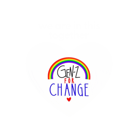 genzforchange hearts heartbeat genz in this together Sticker