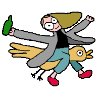 drunk animation Sticker by Kitti Teleki