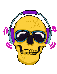Skull Sound Sticker