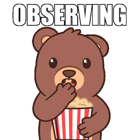 Teddy Bear Popcorn Sticker by BEARISH