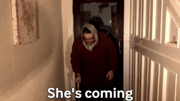 Old Lady Shes Coming GIF by Finders Beepers History Seekers