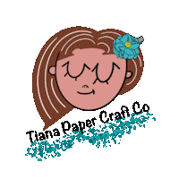 Tianapapercraftco plant donut tiana paper craft co logo tiana paper craft co tiana paper craft co Sticker