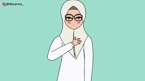 DiaryRara giphygifmaker animation oh my god hijab GIF