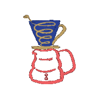 ForestCloudBev coffee cloud forest filter Sticker