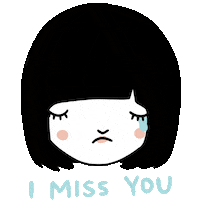 sad miss you Sticker by Stay Home Club
