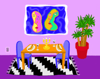 mannietee picasso hotdogs houseplant tongues GIF
