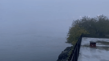 Dense Fog Reduces Visibility in New York City