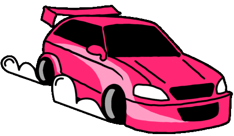 Pink Driving Sticker by Heetch