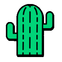 Happy Cactus Sticker by The Online Studio