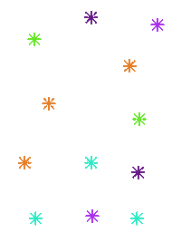 Stars Pixel Art Sticker