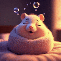 lilHammy sleepy hamster cute hamster bubles GIF