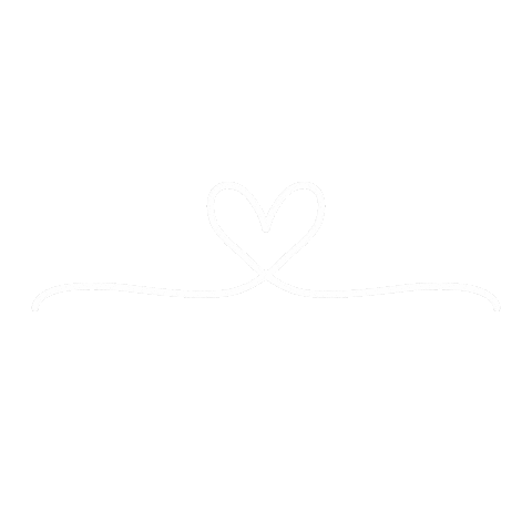 White Line Heart Sticker
