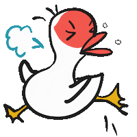 Juwin angry duck juwinwork Sticker