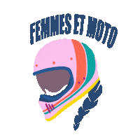 Motorcycle Helmet Sticker by Femmes et Moto