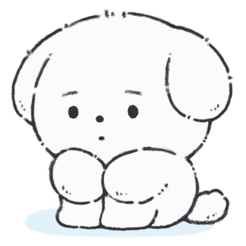 Sad Dog Sticker