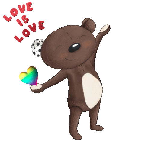 Happy Love Is Love Sticker by Ingrid Hofer