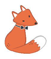 Fox Wedding Sticker