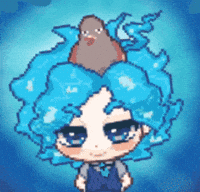 anori_sweeda anime pixel vtuber pigeon GIF