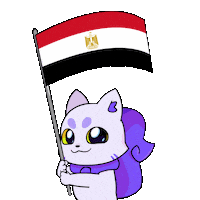 Flag Egypt Sticker by Lucky Kat Studios