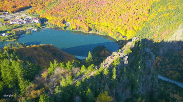 Drone Captures Colorful Fall Scene in Dixville Notch