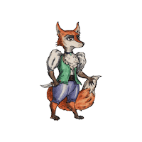 Art Fox Sticker