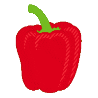 StudioPopOnline art food red green Sticker