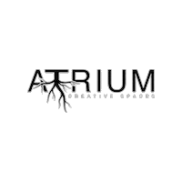 AtriumCreativeSpaces atrium black logo atrium creative spaces llc atrium creative spaces Sticker