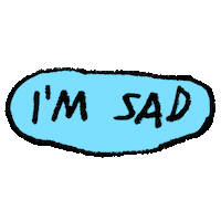 sad talking is hard Sticker by Adam J. Kurtz