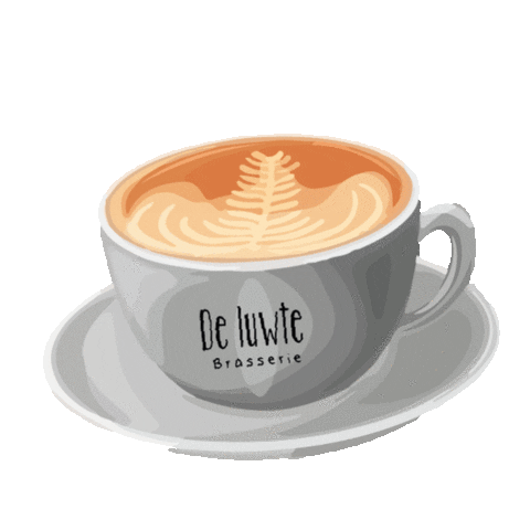 Coffee Cappuccino Sticker by Pluk Amsterdam for iOS & Android | GIPHY