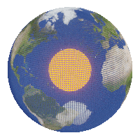 Earths Core 3D Sticker by SuperGSATB