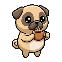 Good Morning Dog Sticker by Pugs