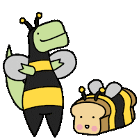 bread bee cosplay Sticker by Loof and Timmy