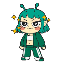 Alien Girl Joy Sticker