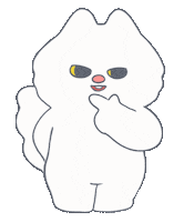 Excited White Cat Sticker by Snooze Kittens