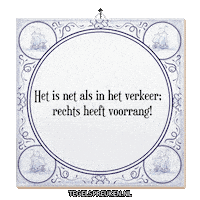 Humor Rechts Sticker by Tegelspreuken.nl