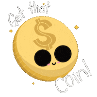 Adjtoberco money coin euro dollar Sticker
