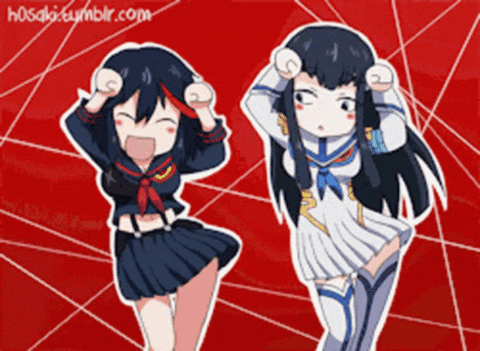 realepidemilk kill la kill caramelldansen ryuko satsuki GIF
