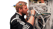 emsTV confused network technik patch Sticker