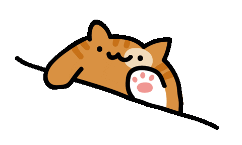 Cat Hello Sticker by TeaBag