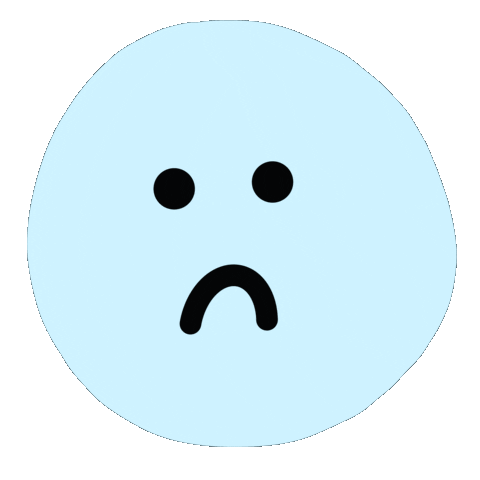 wescribbles sad face expression feelings Sticker