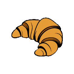 Croissant Sticker by Bakkerij De Krakeling