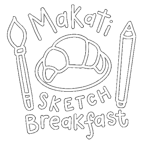 Andreea Sketch Breakfast Sticker by Andreea Illustration