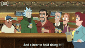 Rick And Morty Cheers GIF by Adult Swim
