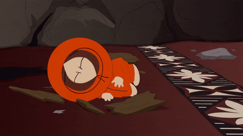 kenny mccormick sleeping GIF by South Park 