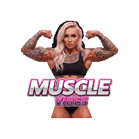 Muscle Girl Pink Sticker by Tony Ciccone Photography