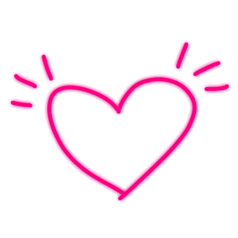 neon love Sticker