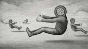 kamensky art abstract cars driving GIF