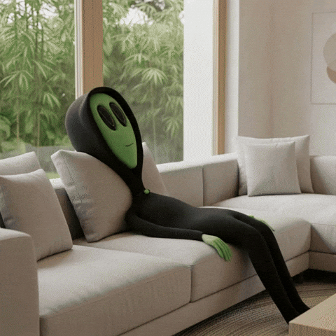 Not Getting Up Feels Good GIF by Lonely Aliens