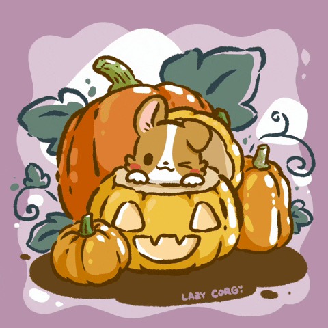 Halloween Illustration GIF by Lazy Corgi - on GIPHY