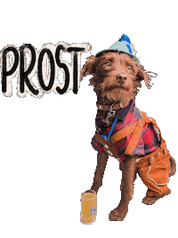 Cheers Oktoberfest Sticker by Bastian the Talking Terrier